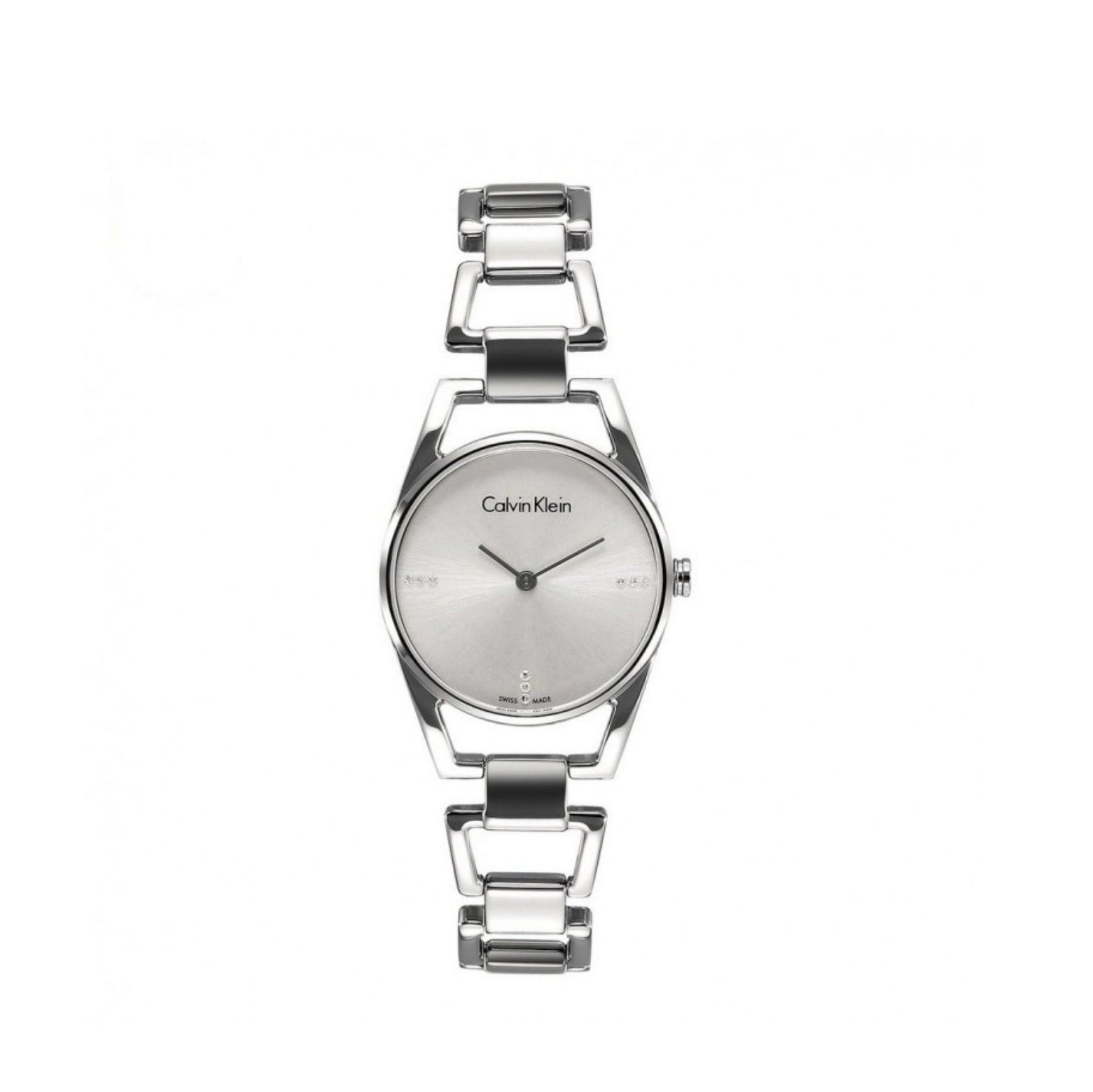 Calvin Klein Dainty Diamond Silver Swiss Ladies Watch K7L2314T