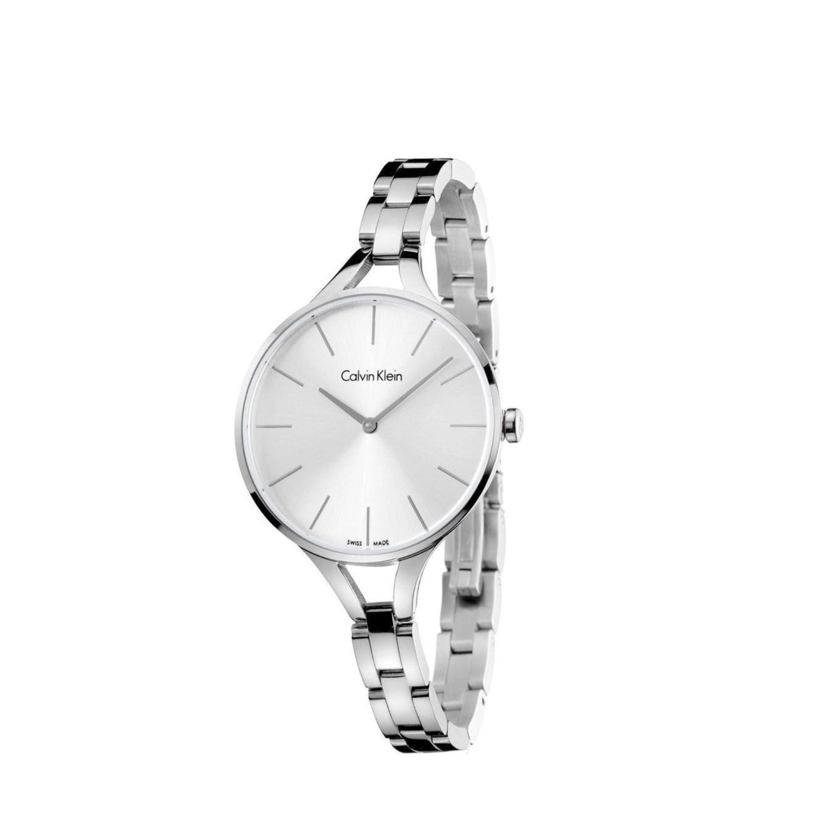 Calvin Klein Graphic Silver Swiss Chronograph Ladies Watch K7E23146