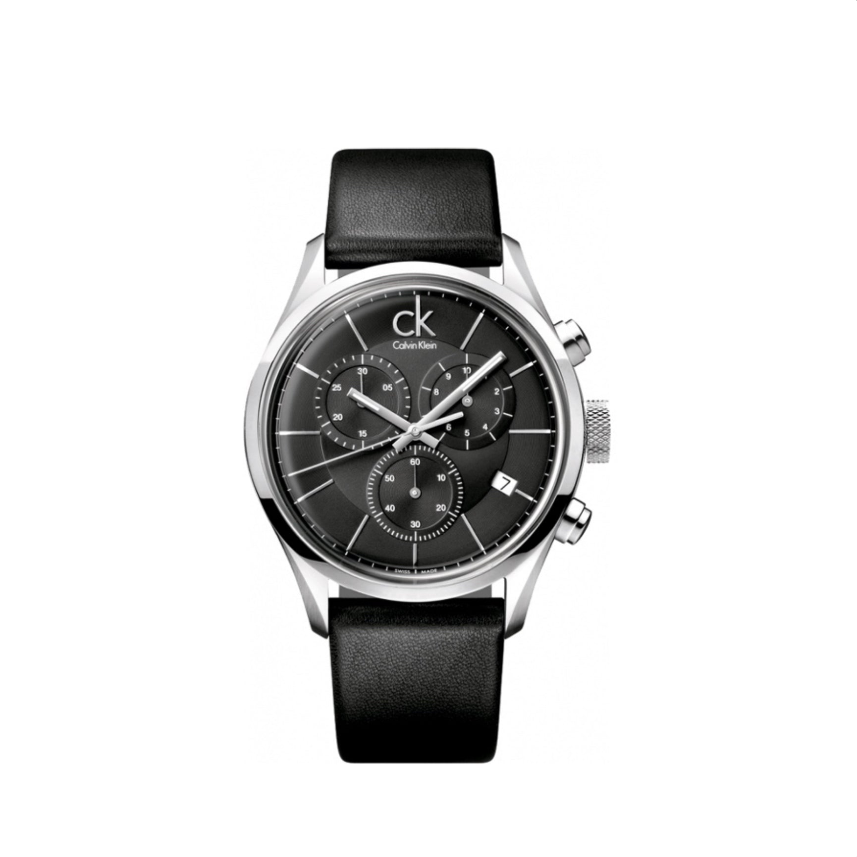 Calvin Klein Masculine Quartz Chronograph Men's Leather Watch K2H27102