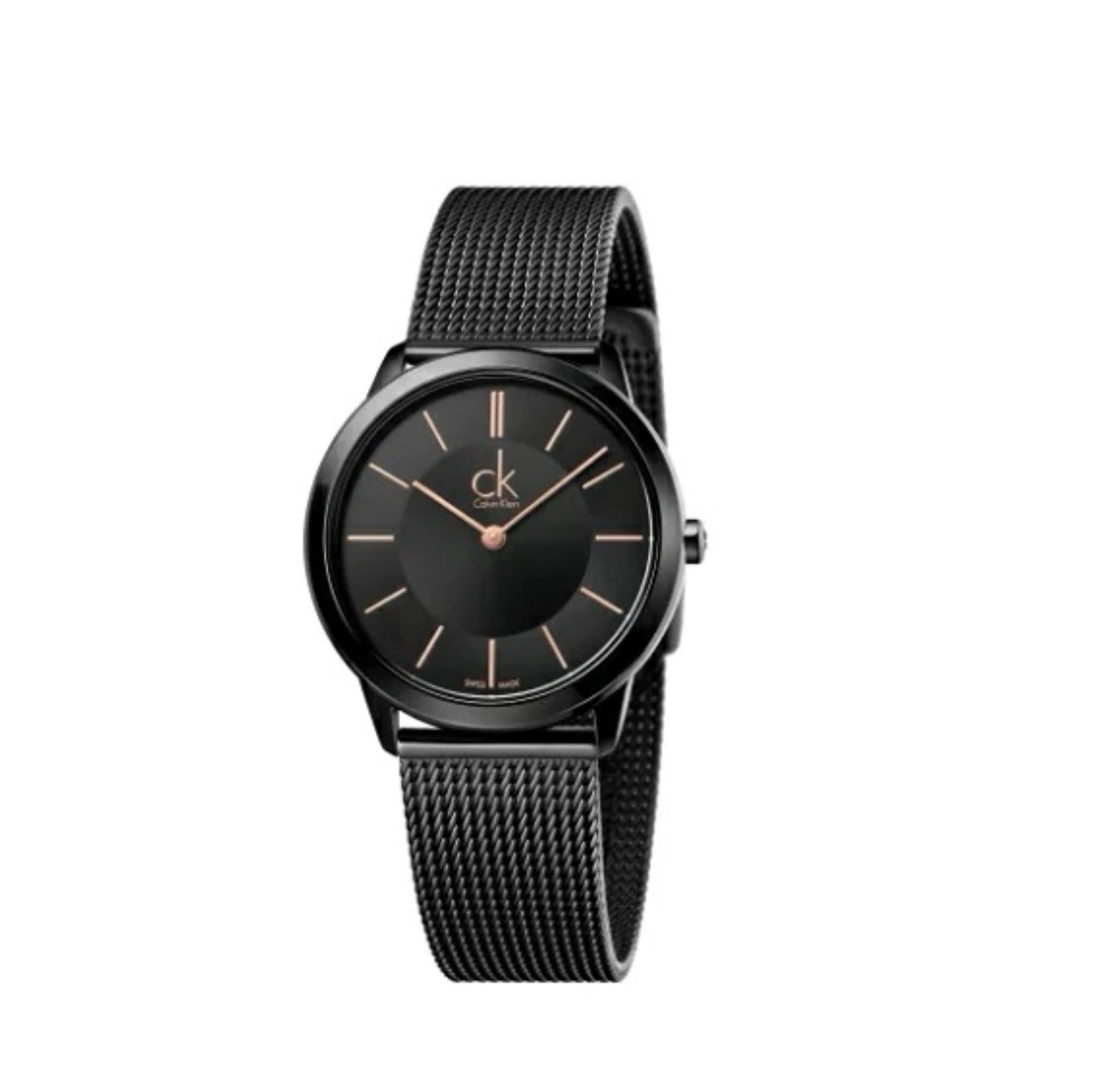 Calvin Klein Minimal Black Mesh Chronograph Unisex Watch K3M22421