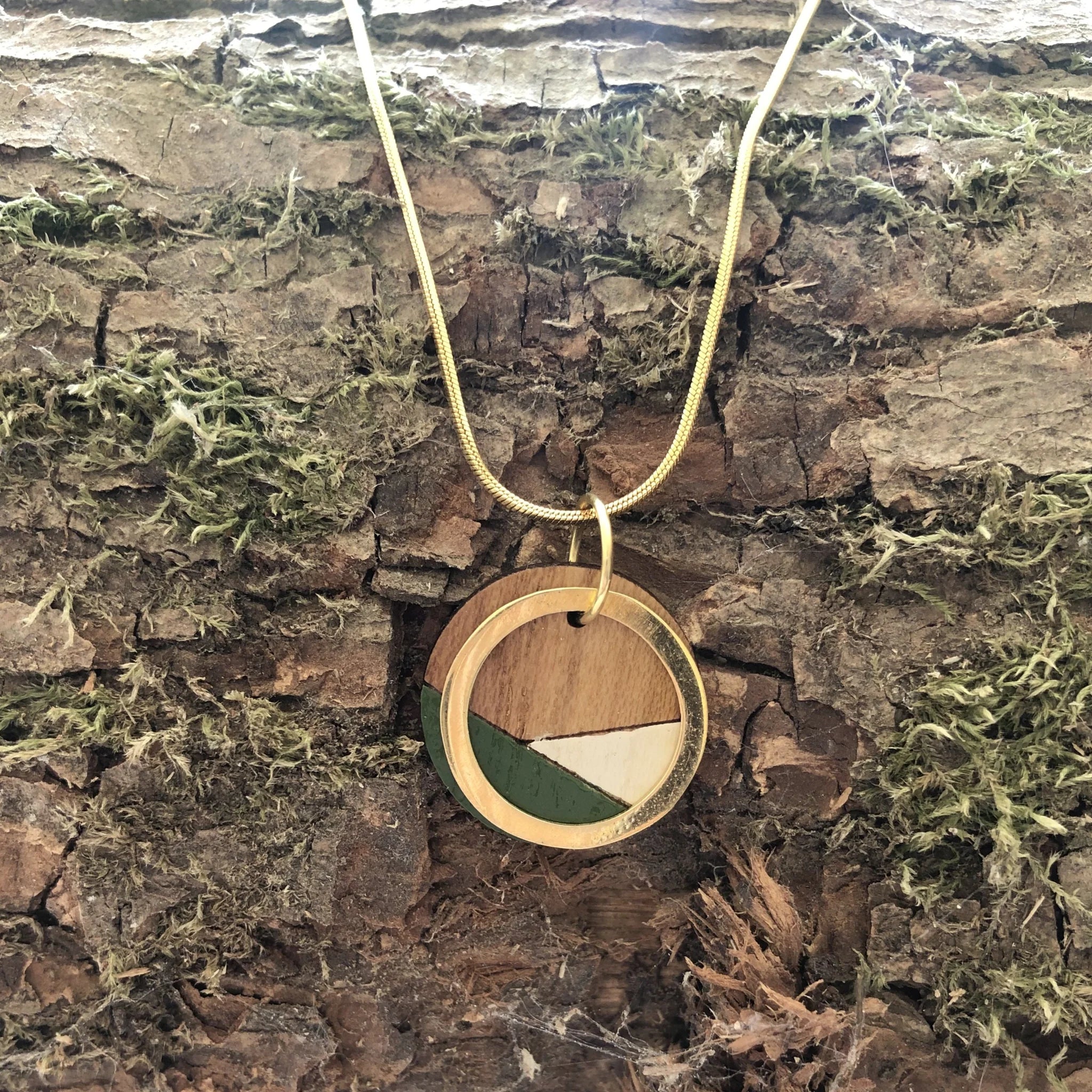 Conture Upcycled Wood Gold Chain Necklace